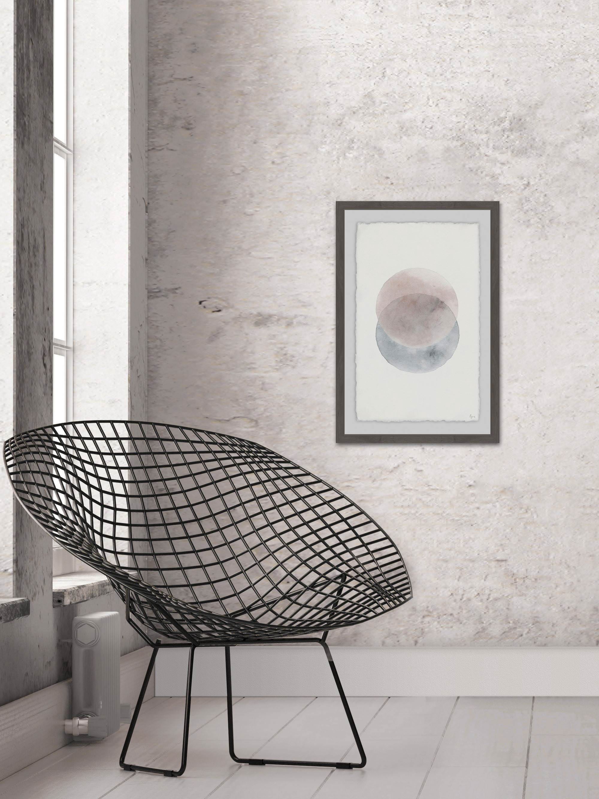 Dual Blotch Framed Painting Print
