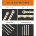 thumbnail image 2 of Multi-material Drill Bit Set With Dual Groove Carbide Tip For Tile, Concrete, Brick, Glass, Plastic, Wood, Metal - Silver - you, 2 of 4