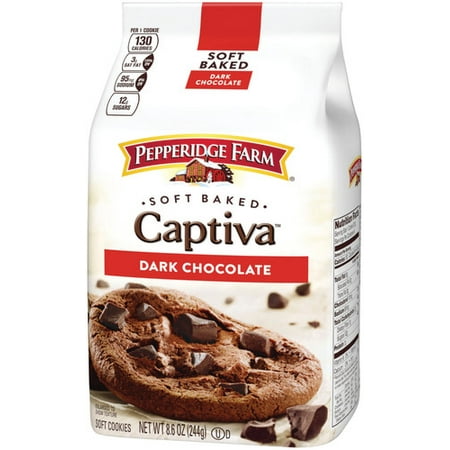 Pepperidge Farm Captiva Soft Baked Dark Chocolate Brownie Cookies, 8.6 oz.