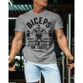 thumbnail image 3 of Gymish BICEPS Don't Grow On Trees Workout T-Shirt, Funny Gym Shirts, Lifting T-Shirt, Deadlift, 3 of 6