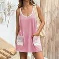 thumbnail image 2 of NMMUED Two Piece Sets for Women Womens Short Sets Tank Top and Shorts Set Women Summer Outfits for Women Matching Sets Women Clothing, Pink XL, 2 of 5