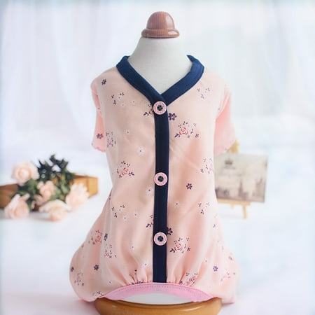 

PEONAVET Cat Dog Christmas Outfit Cat Costume Spring And Summer Clothes Teddy Cat All Cotton One Piece Four Legged Clothes
