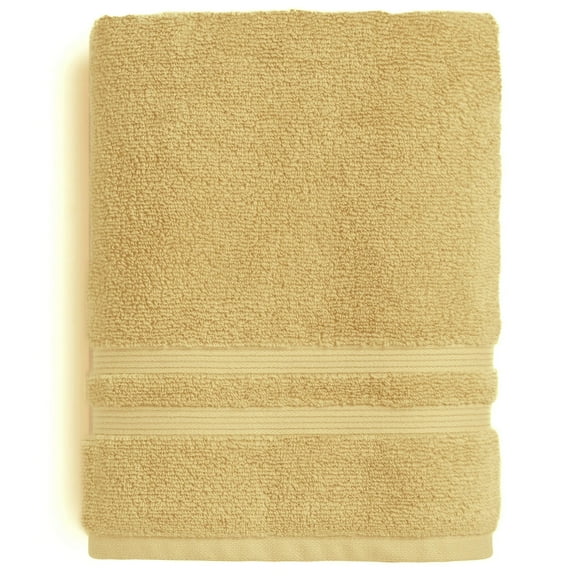 Mainstays Performance Cotton Bath Sheet, Oversized Super Soft Quick Dry Fade Resistant, Solid Yellow