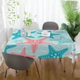 thumbnail image 5 of Coolnut Outdoor & Indoor Rectangle Tablecloth,Beautiful Colorful Starfish Dinner Table Cover for Patio, Picnic, Holiday Party 54x54In, 5 of 7