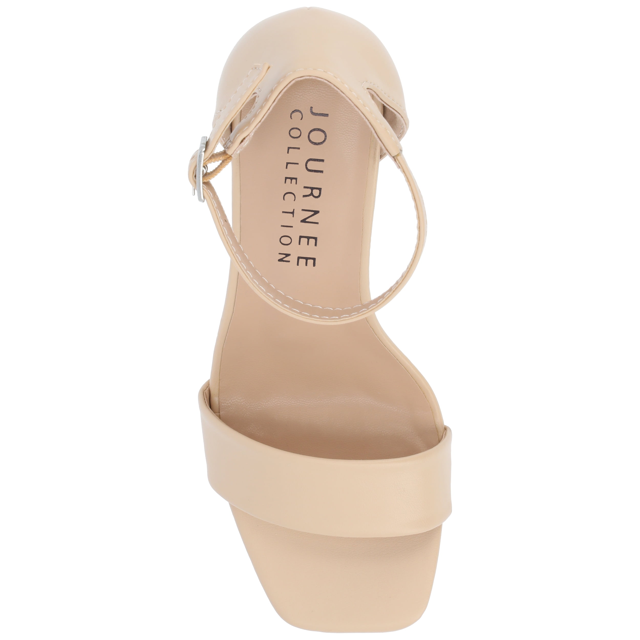 Journee Women's Valenncia SuperNatural Shades Narrow Width Open Square Toe Ankle Strap Sandals