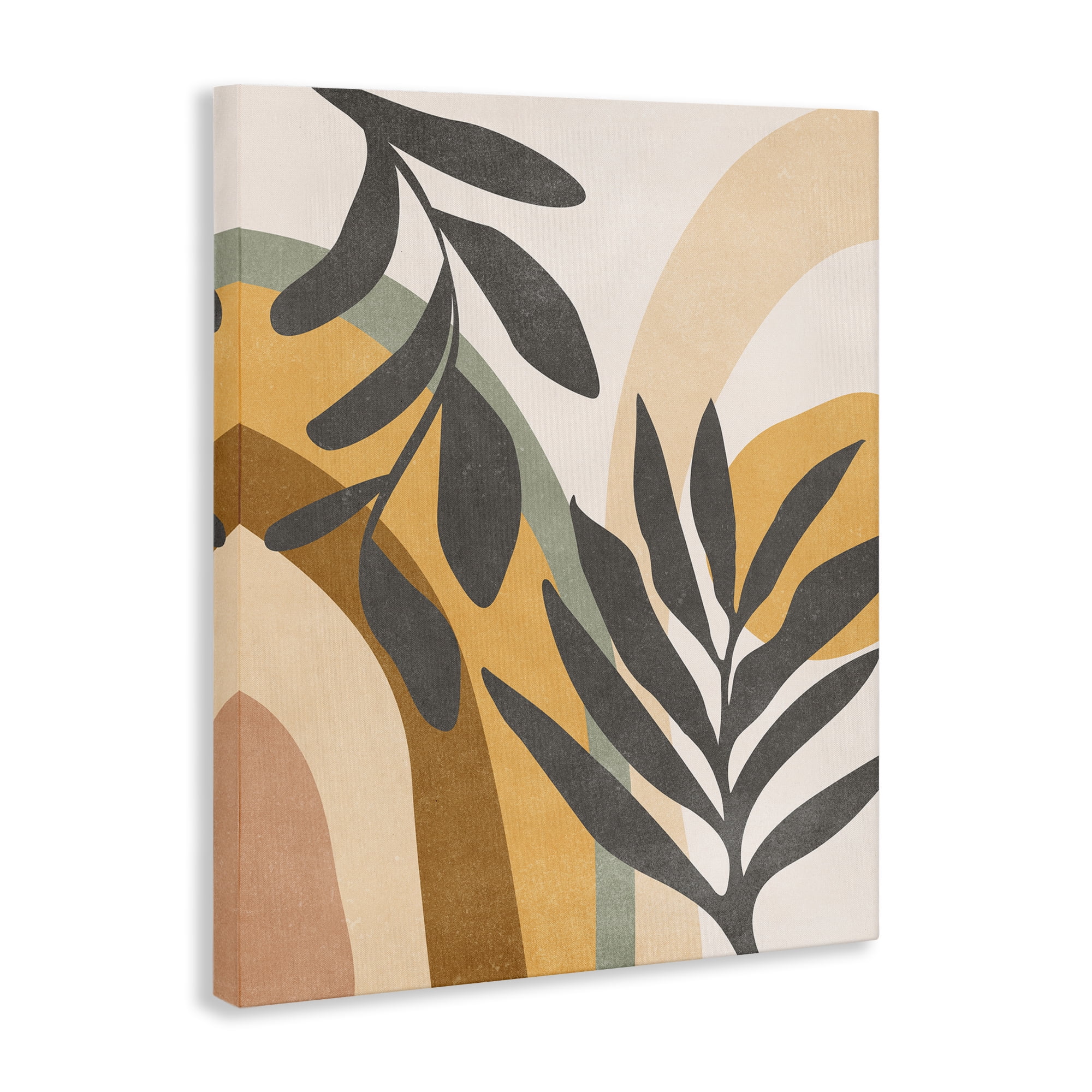 Stupell Industries Retro Sage Boho Plants Landscape & Nature Painting Wrapped Canvas Art Print Wall Art, 36 x 48