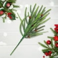 thumbnail image 3 of 6 uds hojas de pino verde 45cm ramas de cedro artificiales para árbol de Navidad adorno DIY, 3 of 9