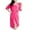 Hot Pink, variant on Robe Sets for Women Satin Robe with Nightgown 2 Piece Sleepwear Cami Nightwear Bridesmaid Robes Ladies Cotton Pajamas One Size