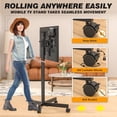 thumbnail image 4 of Strong Tall Rolling TV Stand for 23-65 Inch TVs up to 88 lbs, Height Adjustable &Tilt Mobile TV Cart for Optimal Viewing Angle, Portable TV Stand with Locking Silent Wheels for Home and Outdoor, 4 of 5