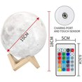 thumbnail image 4 of Full Moon Lamp, Led Lunar Night Light Remote Control Table Lamp Dimmable, 4 of 5