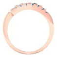 thumbnail image 5 of 0.44 ct Brilliant Round Cut Natural Swiss Blue Topaz 18K Rose Gold Band SZ 7.75, 5 of 6