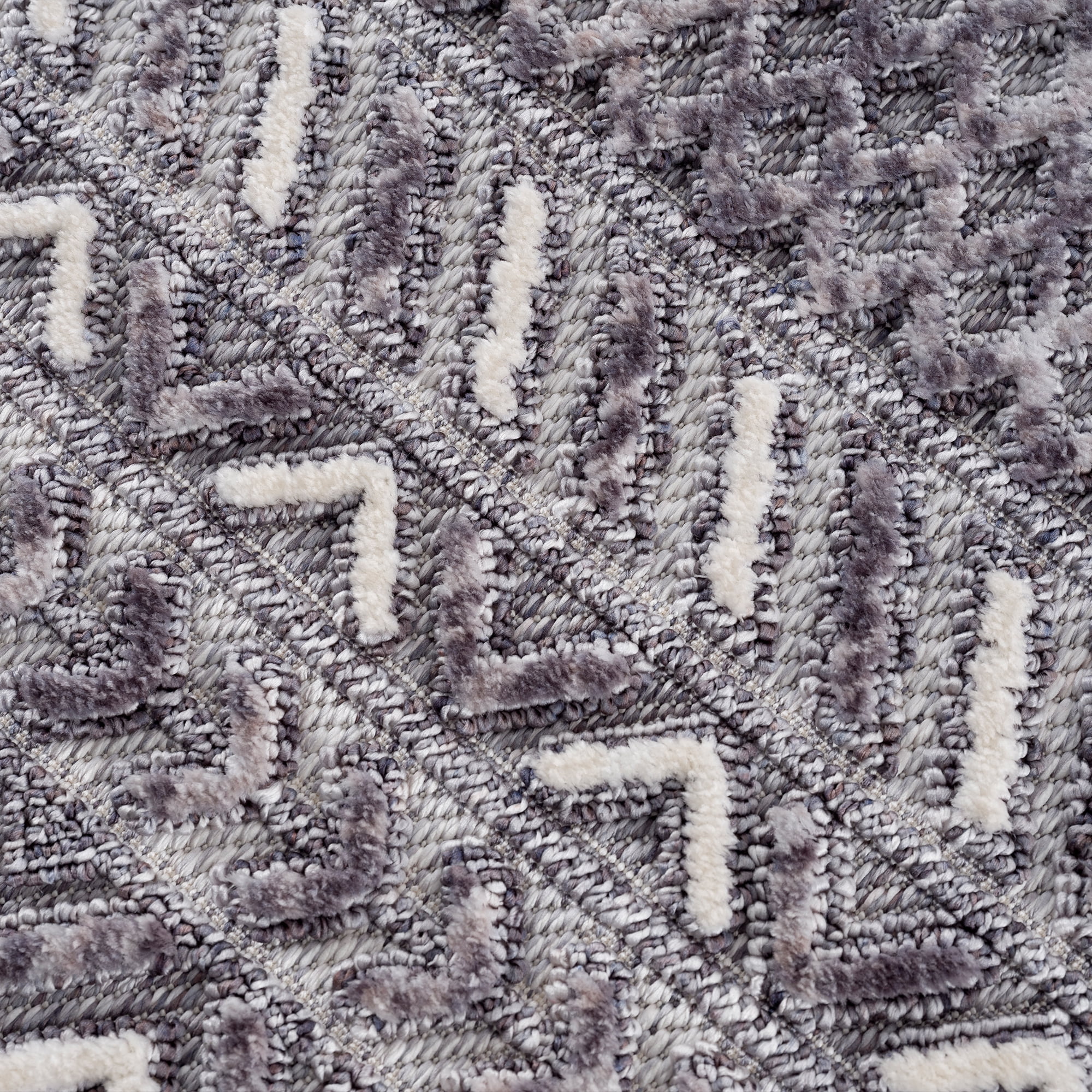 United Weavers Keya Leya Modern Geometric Runner Rug, Smoke, 2'7" x 7'2"