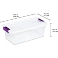 thumbnail image 2 of Miemie 12-Pack 6 Quart ClearView Latch Box, Stackable Organizer Bins with Latching Lids - Clear Plastic Organization Containers for Closet, Bedroom, Shelving Units and Everyday Home Storage, 2 of 8