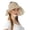 Khaki, variant on Women's Wide Brim Open Top Sun Hat Foldable UV Protection Visor Bucket Cap for Fishing Beach Travel Free Size