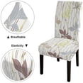 thumbnail image 3 of Striped Stretch Chair Covers for Dining Room Set of 6 Plantain Printed Stretchable Dining Chair Slipcover Washable Removable for Kitchen Office, 3 of 5