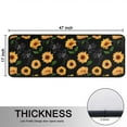 thumbnail image 5 of Kitchen Rugs Sets Of 2,Black Green Leaf Sunflower Pattern Anti Fatigue Kitchen Mat Rugs Non Slip Washable,Decorative Kitchen Floor Mats for Kitchen,Sink,Laundry,17"x47"+17"x47", 5 of 5