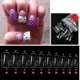 thumbnail image 5 of Puntas de uñas BRILLAR francesas transparentes 500 piezas acrílico curvado en C, 5 of 5