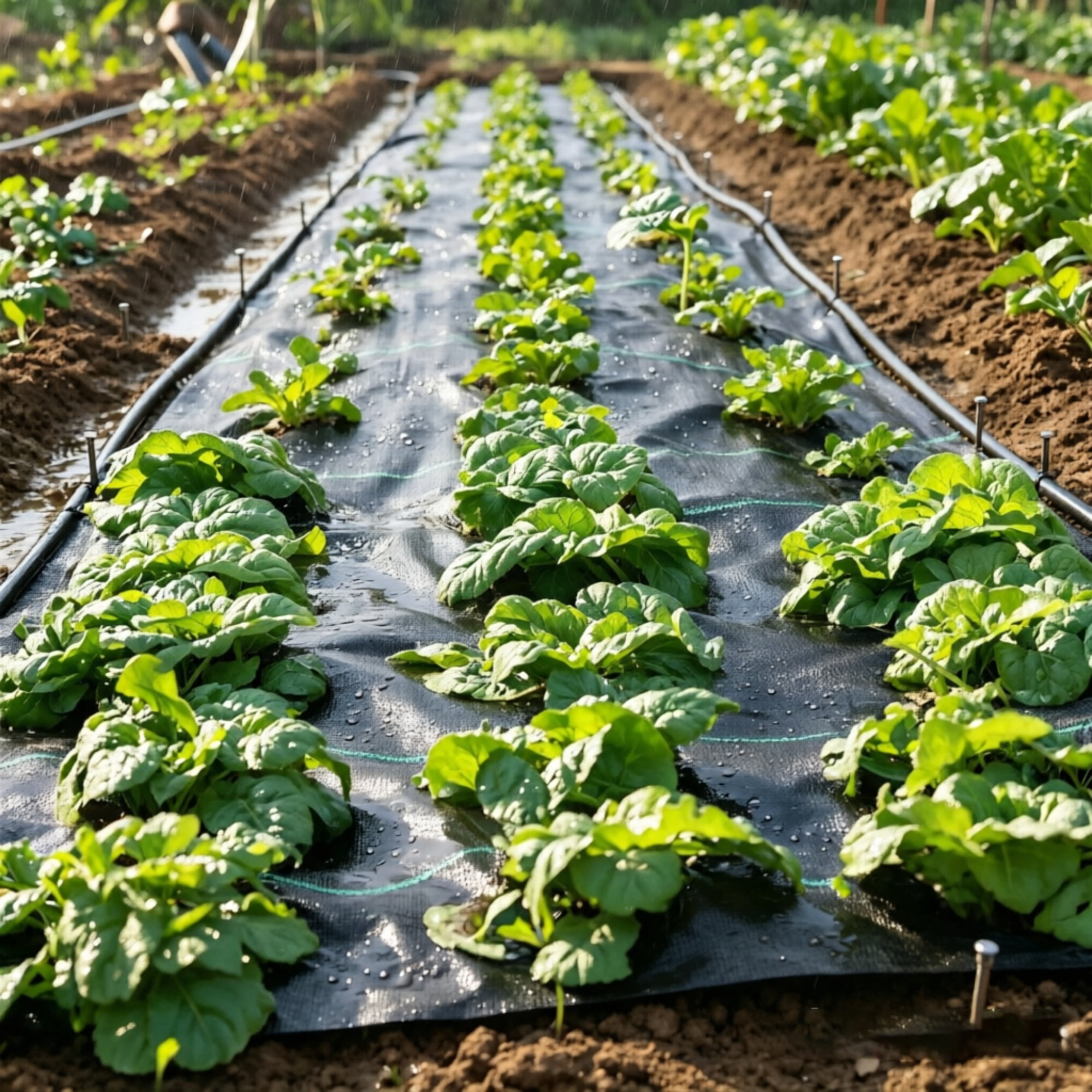6x100FT Heavy Duty Weed Barrier Landscape Fabric, Woven PP Geotextile Ground Cover for Driveways & Gardens