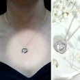 thumbnail image 3 of Rosec Jewels Flower Pendant Necklace - Lab Created Diamond Rose Pendant with Chain (EF-VS Quality), 14K White Gold, 3 of 8