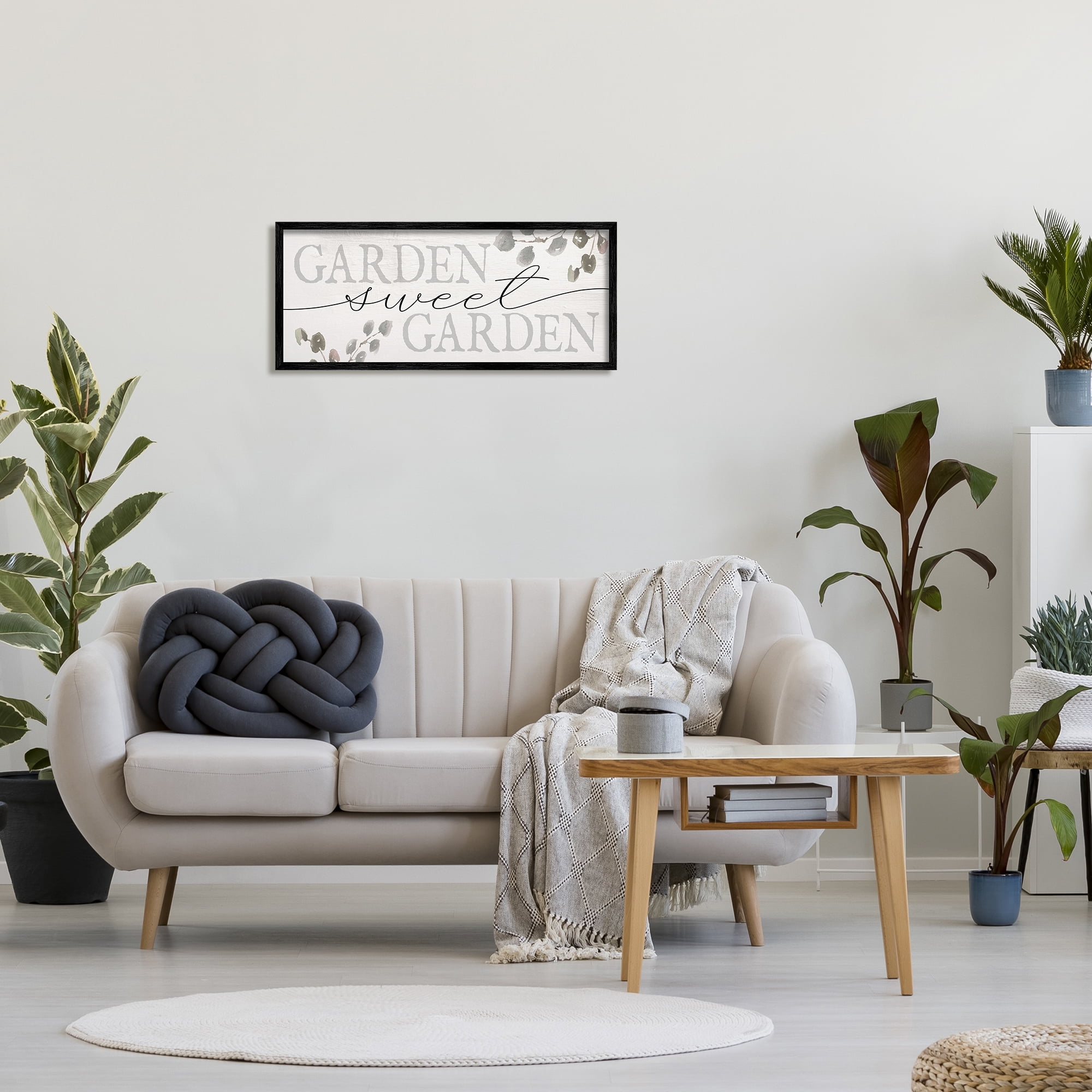 Stupell Industries Garden Sweet Garden Yardwork Phrase Eucalyptus Leaves, 13 x 30, Designed by Daphne Polselli