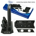 thumbnail image 4 of Vertical Stand with Cooling Fan for PS4 Controllers Charging Station with Dual Charger Ports and USB HUB for PlayStation 4 SLIM /PRO, 4 of 7