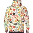 thumbnail image 7 of Wukai Farm Print Men Hoodies Fleece Sweatshirts Long Sleeve Sweaters Pullover Fall Outfits Winter Clothes-Small, 7 of 7