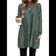 thumbnail image 1 of Camisas de Larga para Mujer Suéteres Largos con Bolsillos Tops Tipo Túnica Corte Holgado Verde Oscuro S, 1 of 8
