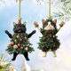 thumbnail image 3 of Bearachild Colgante de adorno de gato bonito de 2 piezas para decoración de árbol de Navidad felino lindo en árbol de Navidad de moda Kits de decoración para fiestas 2 piezas (A+B), 3 of 6