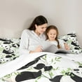 thumbnail image 5 of Homewish Boys Girls Kawaii Panda Bedding Comforter Set 2pcs,Green Tree Leaves Twin Comforter Sets Microfiber,Cartoon Animal Breathable Bedding Set,Lightweight Room Decor, 5 of 8