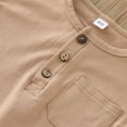 thumbnail image 6 of Otqutp Toddler Beach Clothing Girls Boys Short Sleeve Solid Colour Romper Bodysuits Summer Button Jumpsuit 0 to 12 Months, 6 of 8