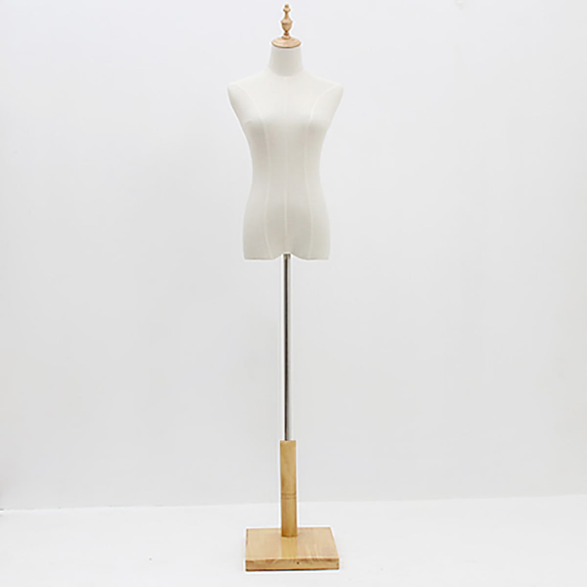 New White Female Mannequin Torso Dress Form Clothing Display w Tripod Stand Base 