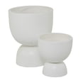 thumbnail image 6 of DecMode 15", 9"H Indoor Outdoor White Magnesium Oxide Planter (2 Count), 6 of 9