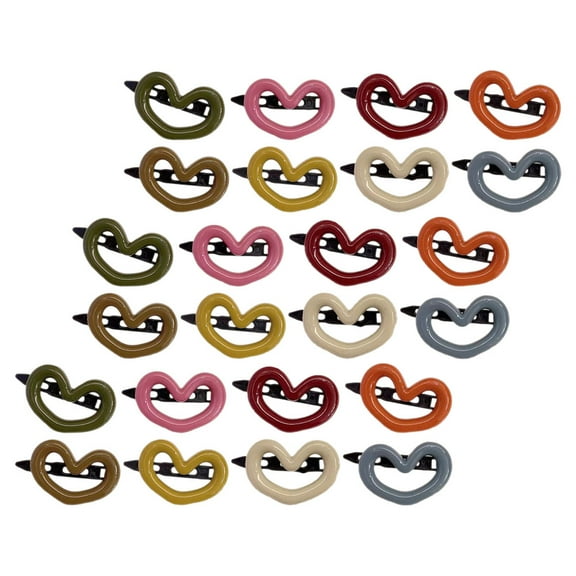 NIAIZEK 48pcs Heart Shaped Small Hair Clips for Women, Lightweight Hair Accessories in Assorted Colors, Comfortable to Wear