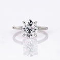 thumbnail image 2 of Cora Jewellery 10x8MM Oval Moissanite Engagement Ring For Women, Hidden Halo Ring, 14K White Gold, 2 of 7