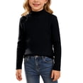 thumbnail image 4 of JIAYUE Girls Sweater Long Sleeve Cozy Knit Soft Crewneck Solid Color Pullover For Toddler And Kid Casual Wear Classic Children Tops, 4 of 4