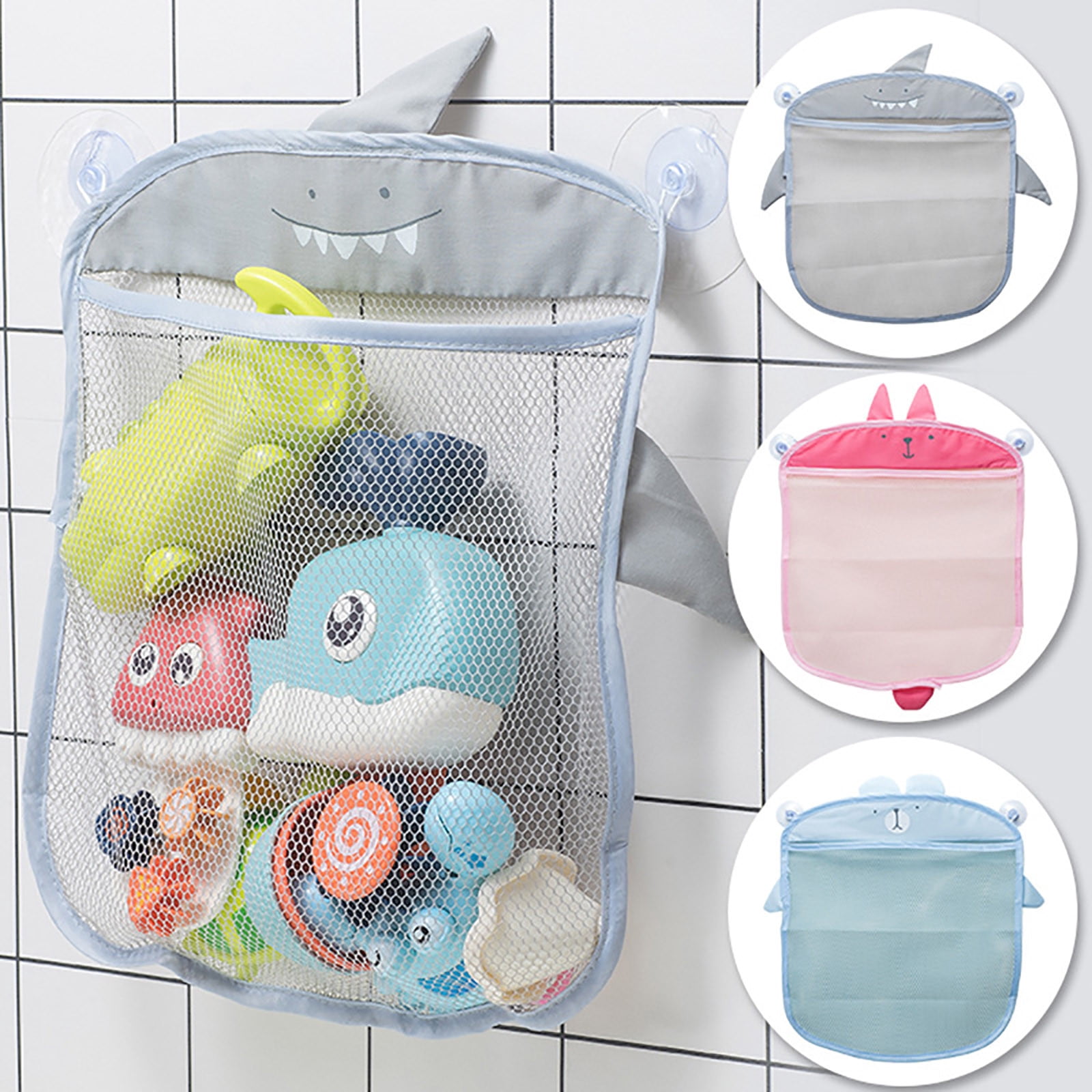 Sac De Rangement Pour Jouets De Bain Avec Ventouses - En Maille, 45x34cm, Garde La Salle De Bain Propre