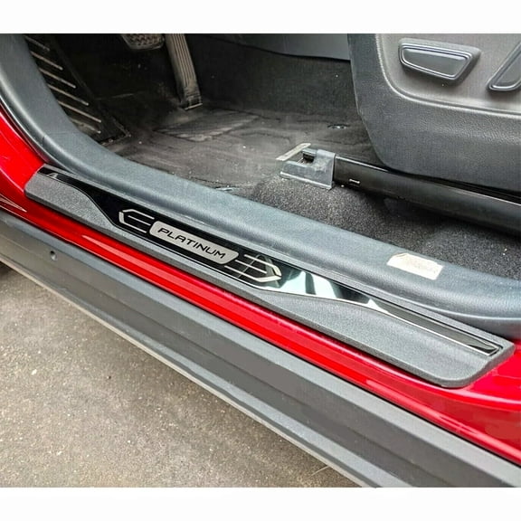 For Toyota Highlander 2022 2023 2024 2025 Threshold Trim Car Accessories Door Sill Pedal Cover Stickers