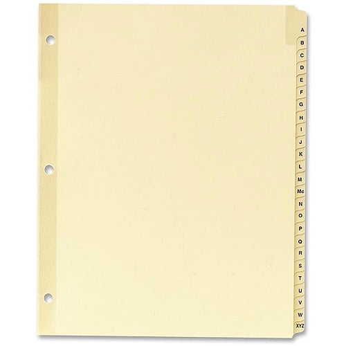 Sparco A-Z Clear Plastic Index Dividers