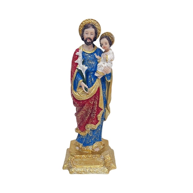 . Estatua de José y el Niño Jesús Figura de San José con el Niño Jesús Católica 75 cm x 71 cm x 205 cm