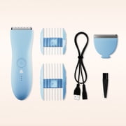 Meridian Trimmer Original Bikini & Body Hair Grooming Shaver, USB Rechargeable Electric Shaver for Women & Men, Sky