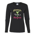 thumbnail image 2 of Wild Bobby, Mamacita Needs a Margarita Mother's Day Womens Graphic Long Sleeve Tee, Black, Small, 2 of 6