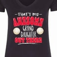 thumbnail image 4 of Inktastic That's My Awesome Granddaughter out There with Volleyball Women's V-Neck T-Shirt, 4 of 5