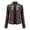 Coffee, variant on Tejiojio Clearance Jackets Women's Slim Leather Stand Collar Zip Motorcycle Suit Belt Coat Jacket Tops