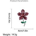 thumbnail image 5 of Crystal Flower Brooch Pin for Women Cubic Zirconia Floral Lapel Pin Corsage Badge Scarf Buckle for Cloth Dress Suit Accessories Jewelry, 5 of 9