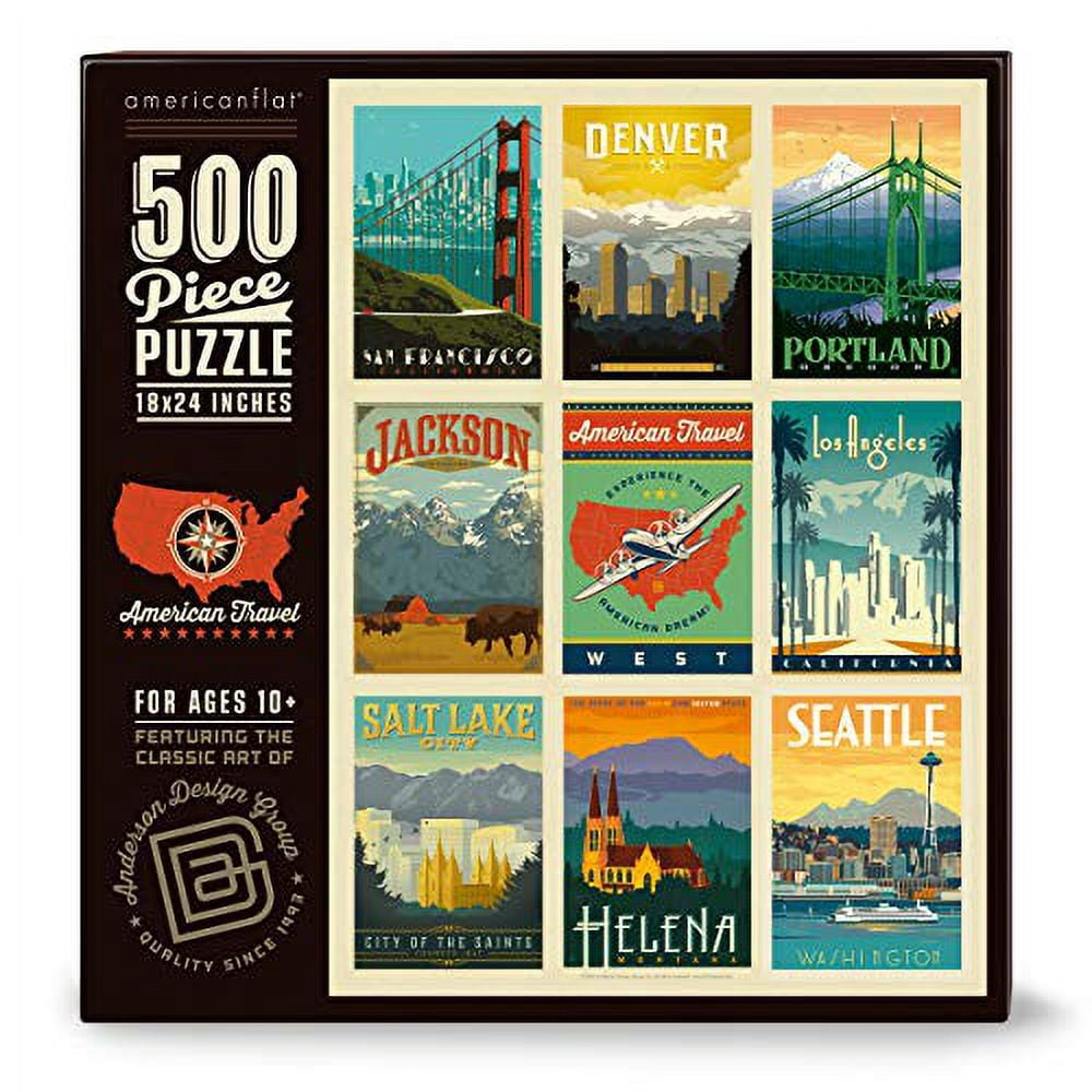 Americanflat 18x24 Jigsaw Puzzle, 500 Pcs High Quality Collection, intellectual game for all ages