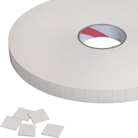 UPC: 0848109022901 | Tape Logic Double-Sided Foam Squares 1/32 1/2 x 1/2 White 1296/Roll T95214