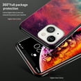 thumbnail image 6 of Nalacover For iPhone 14 Pro Fit Slim Case,Stylish Galaxy Pattern Design Luxury Tempered Glass Back Case Anti-scratch Side with TPU Bumper Shockproof Camera Lens Protective Cover.A, 6 of 6