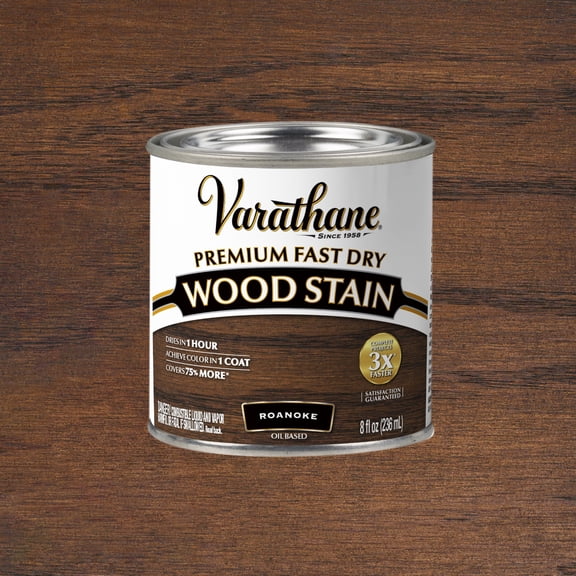Roanoke, Varathane Premium Fast Dry Wood Stain-370872, 8 fl oz