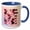 Blue/White, variant on 3drose, Happy Holidays from All of Us Vintage Style Angels Mid Mod Style, 11oz Two-tone Red Mug