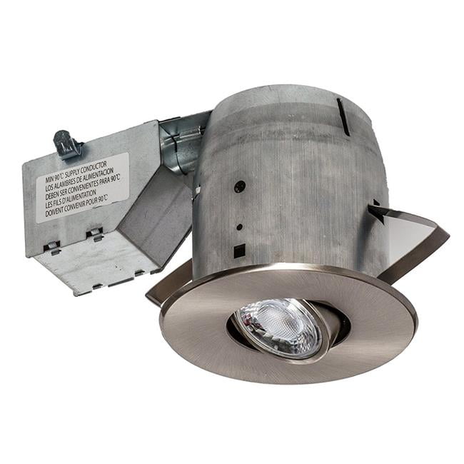 Nadair Gu378l Swbn 4 In Led Swivel Recessed Light For Gu10 Burhsed Led Swivel Recessed Light For Gu10 Burhsed Nickel
